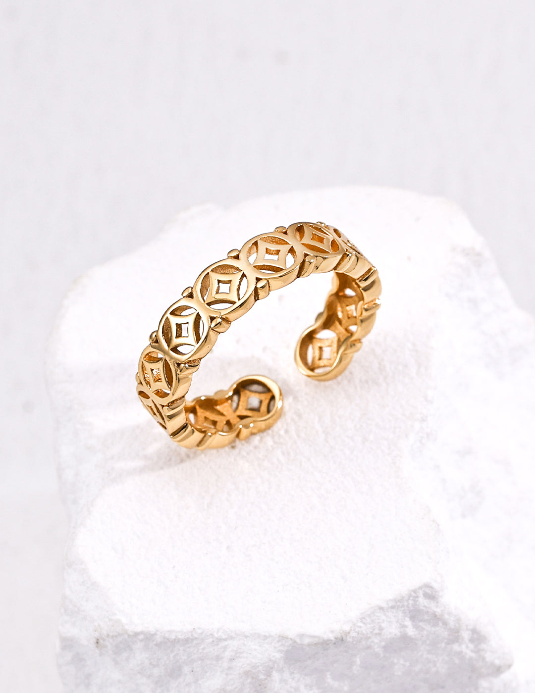 S925 Silver "Money Blessings" Adjustable Ring|Vintage Wealth
