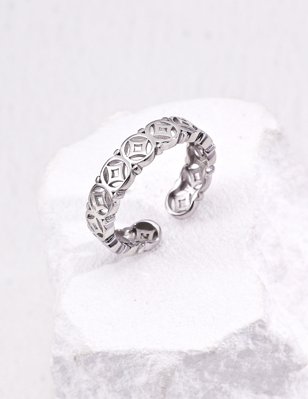 S925 Silver "Money Blessings" Adjustable Ring|Vintage Wealth