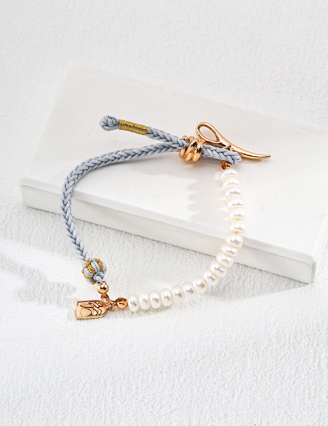 Natural Pearl Bracelet|Chinese Style Prosperity Charm