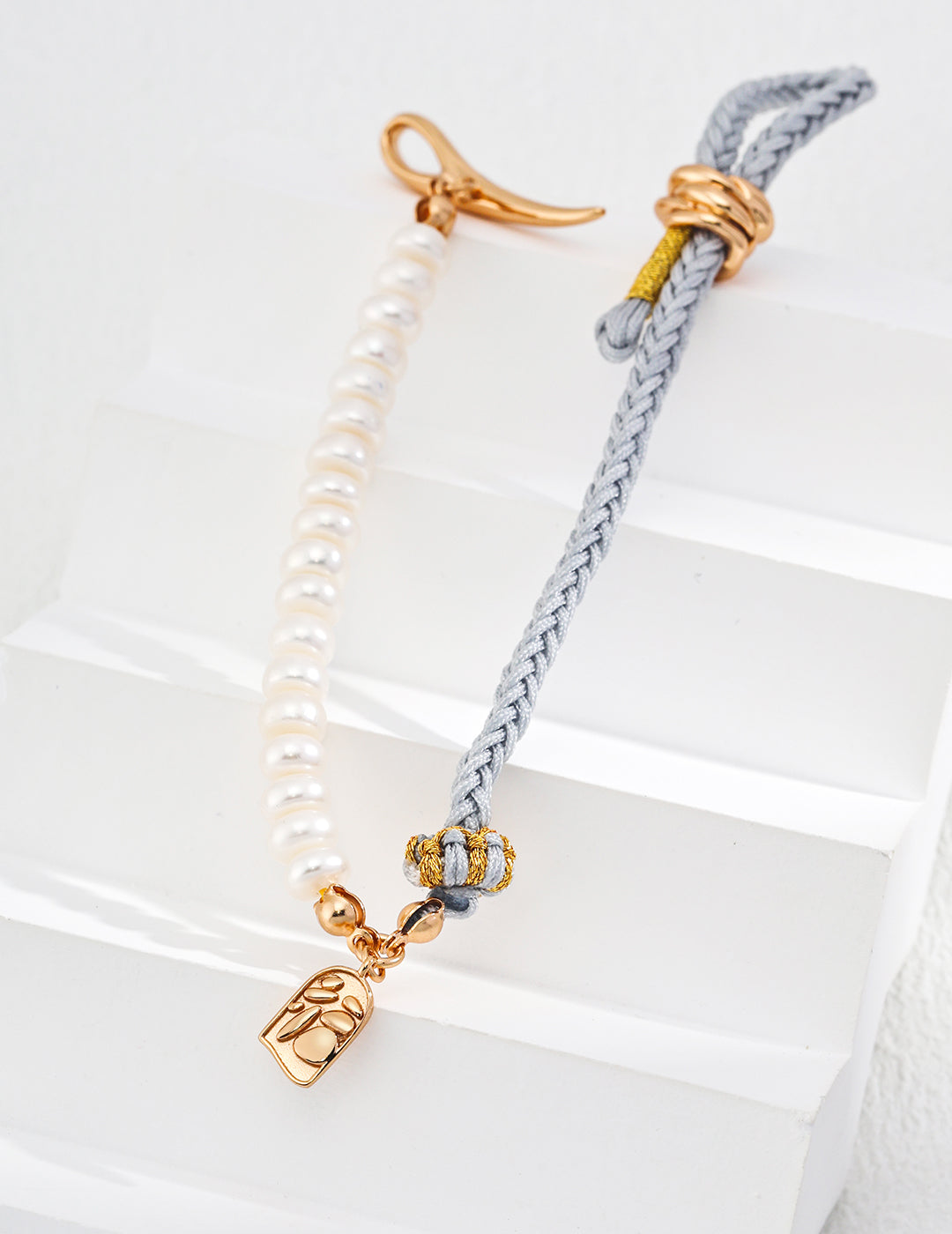 Natural Pearl Bracelet|Chinese Style Prosperity Charm