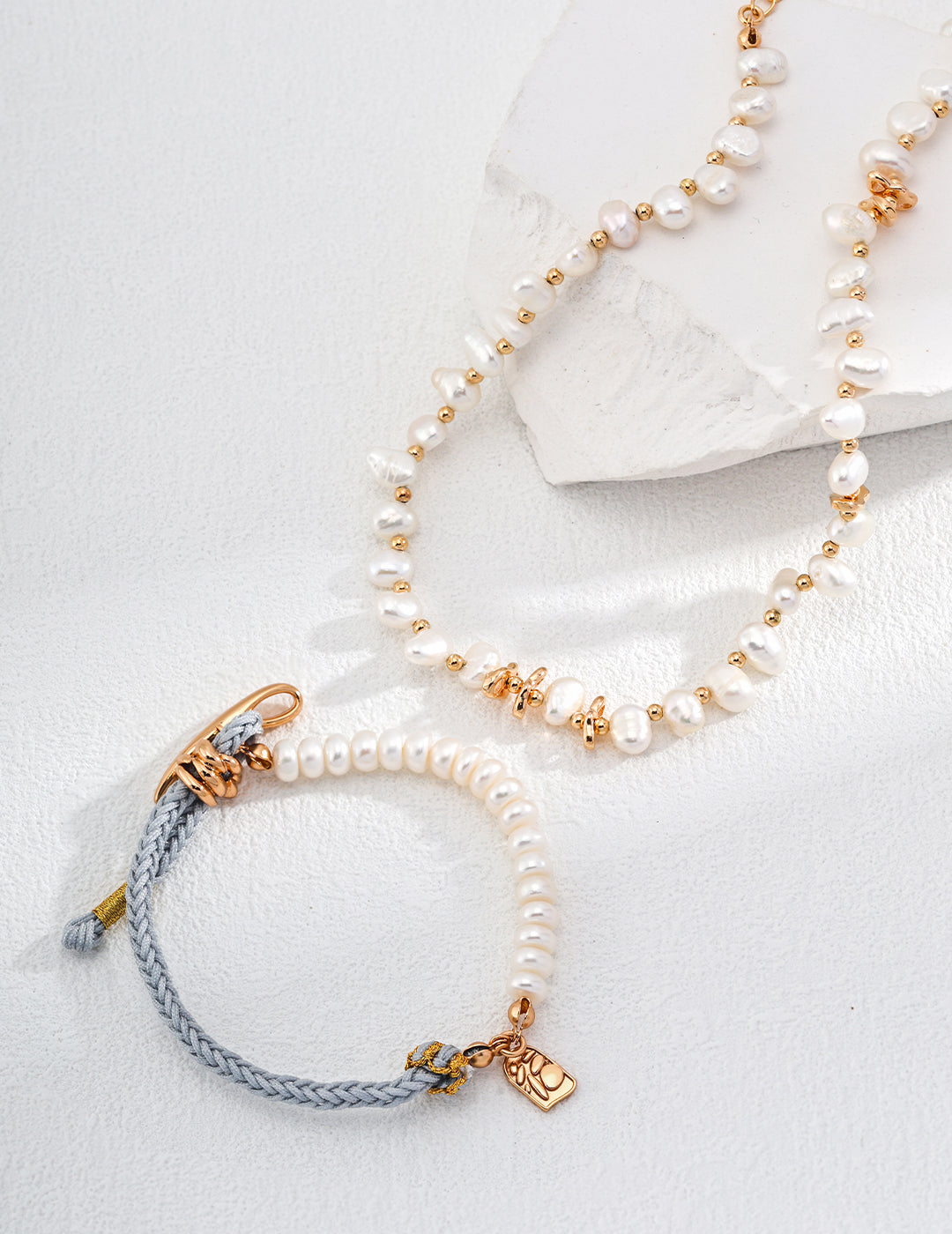 Natural Pearl Bracelet|Chinese Style Prosperity Charm