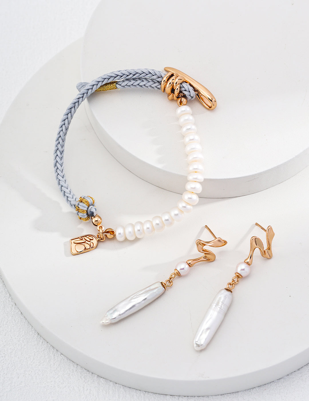 Natural Pearl Bracelet|Chinese Style Prosperity Charm