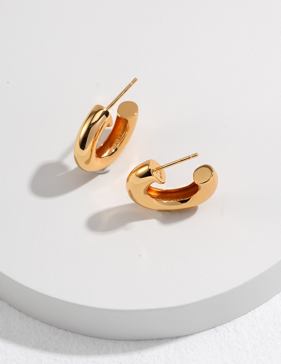 Minimalist Earrings|Retro Gold & White Gold Timeless Design