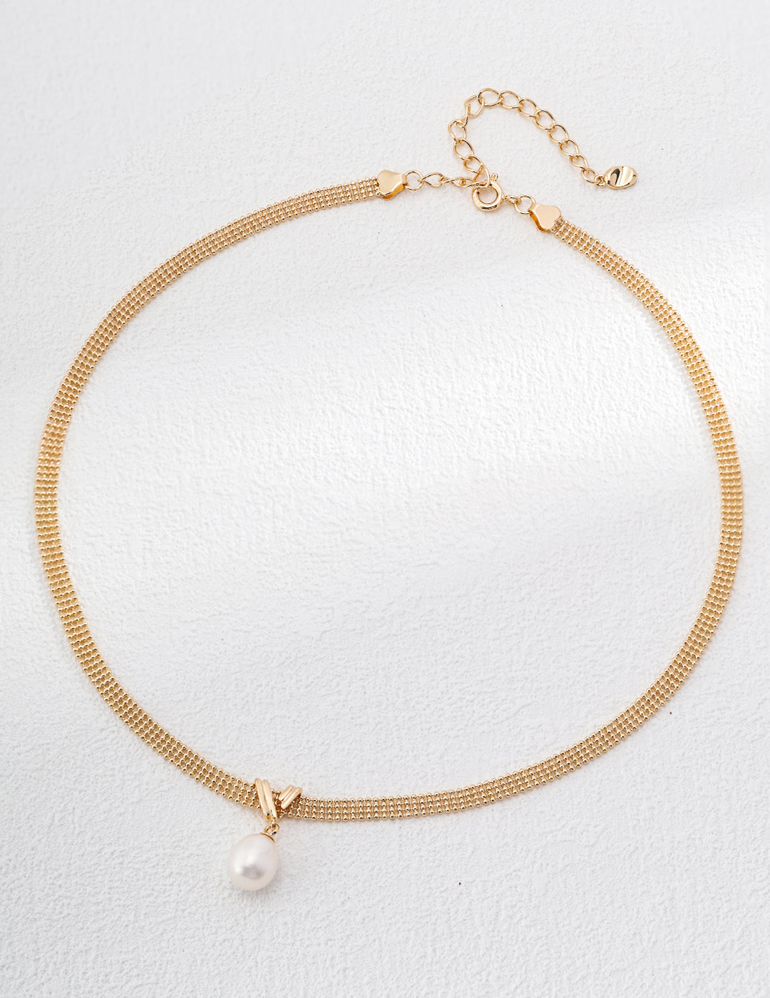 Pure Silver Pearl Necklace|Timeless Elegance in Retro Gold & White Gold