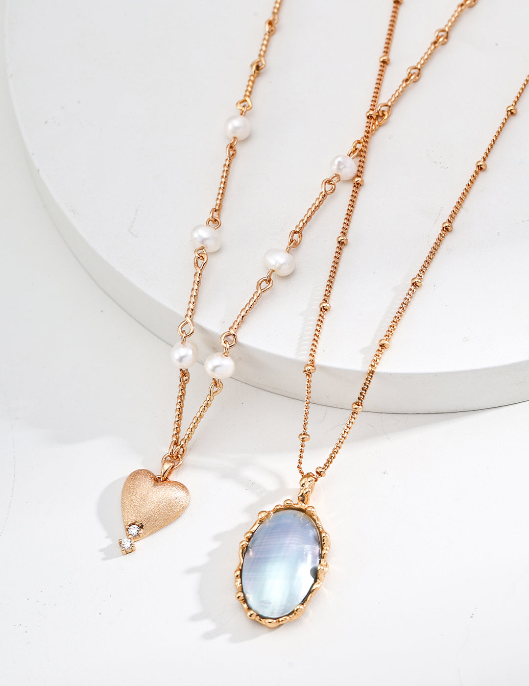 Silver Natural Pearl Necklace|Retro Gold Timeless Elegance