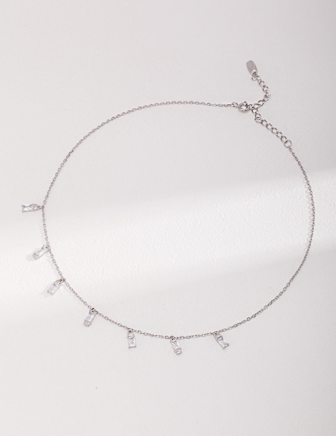 Minimalist Zirconia Necklace|Retro Gold & White Gold Modern Simplicity