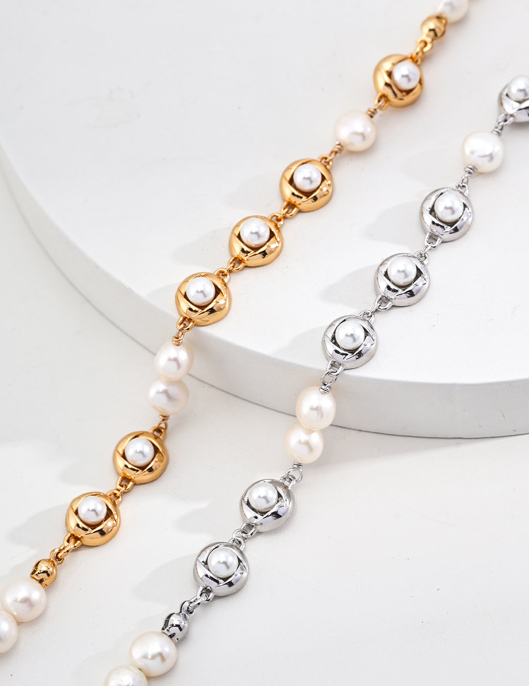 Natural Pearl Bracelet|Modern Minimalist Silver Style