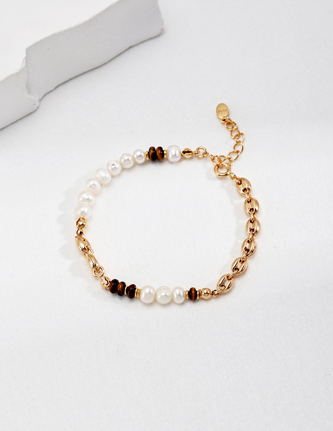 Tiger Eye & Pearl Bracelet|Retro Gold Wealth Protection Charm