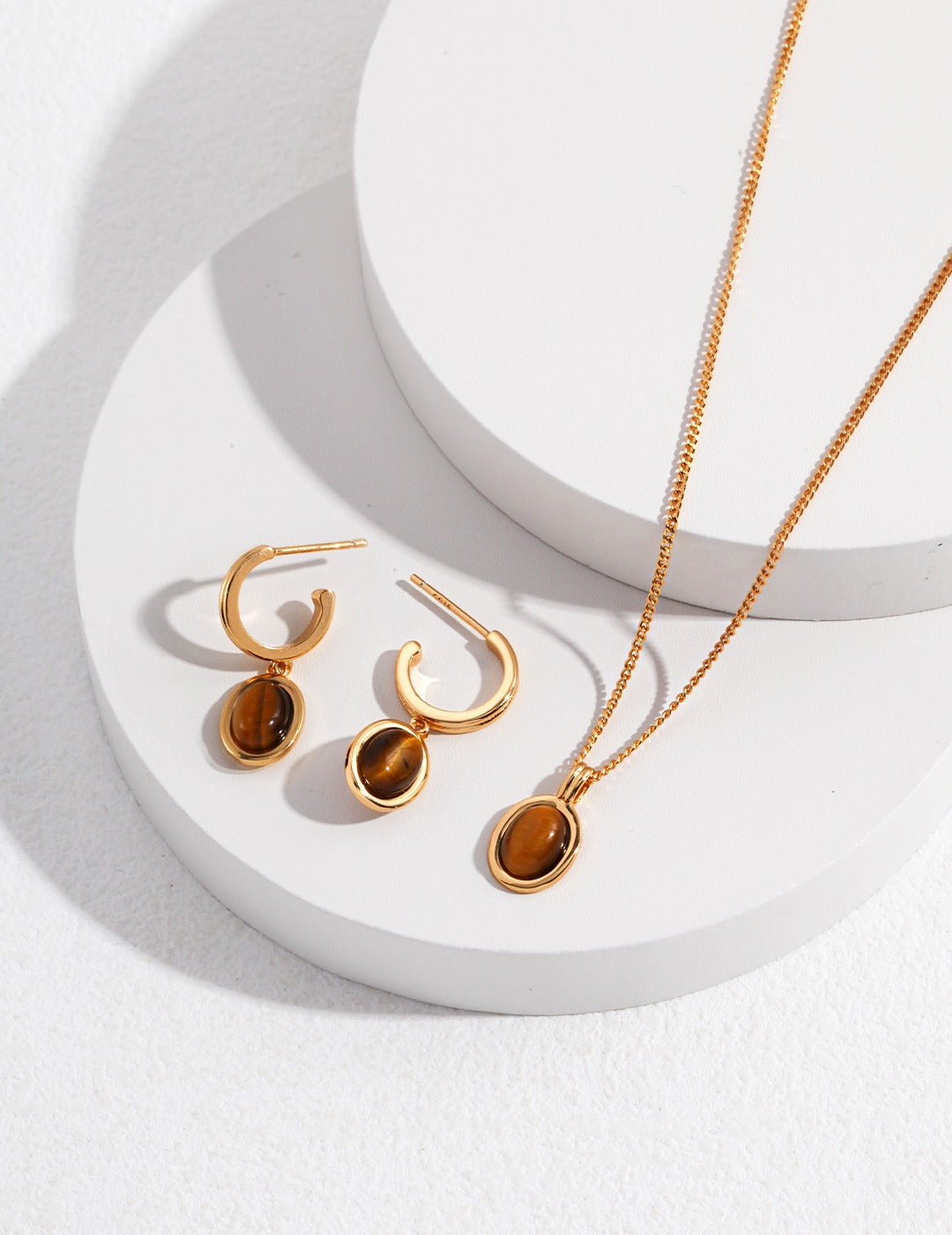 S925 SILVER TIGER EYE NECKLACE|RETRO GOLD|STRENGTH & CLARITY TALISMAN