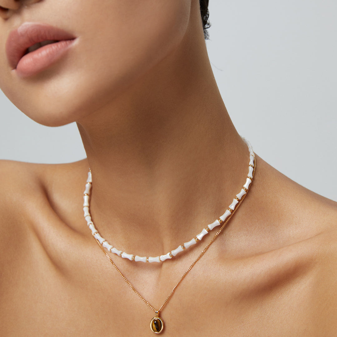 S925 SILVER TIGER EYE NECKLACE|RETRO GOLD|STRENGTH & CLARITY TALISMAN