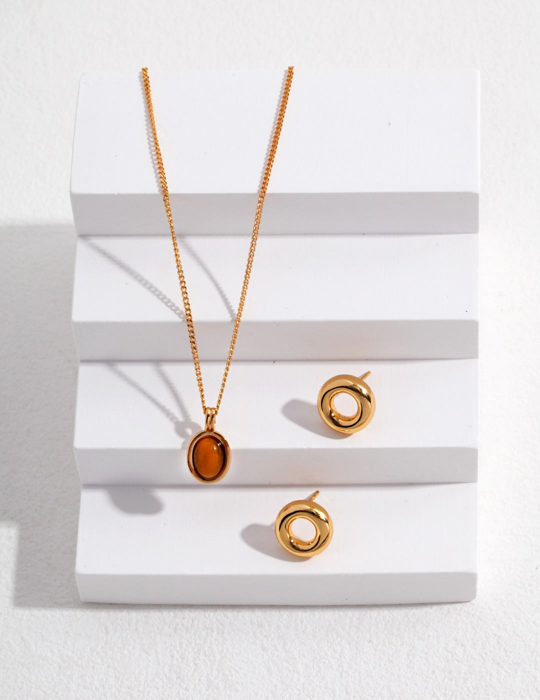S925 SILVER TIGER EYE NECKLACE|RETRO GOLD|STRENGTH & CLARITY TALISMAN