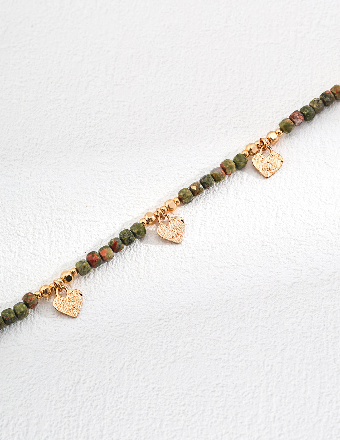 Retro Shoushan Stone Necklace|Vintage Gold Minimalist Charm