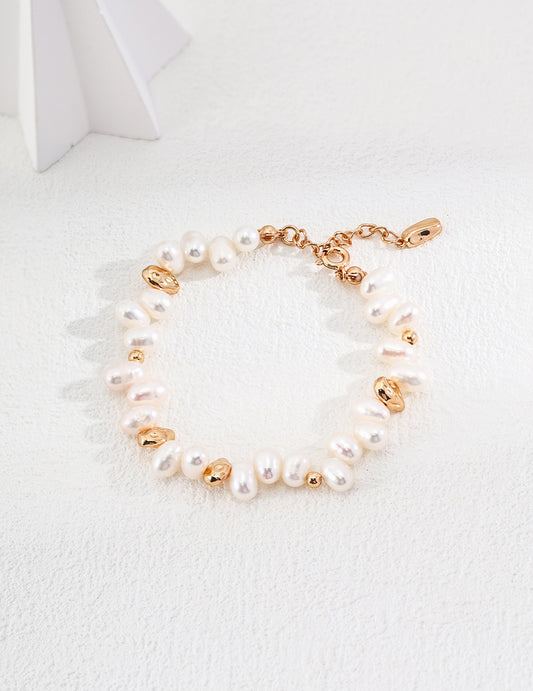 Natural Pearl Wrap Bracelet｜Elegant Multi-Layer 925 Silver