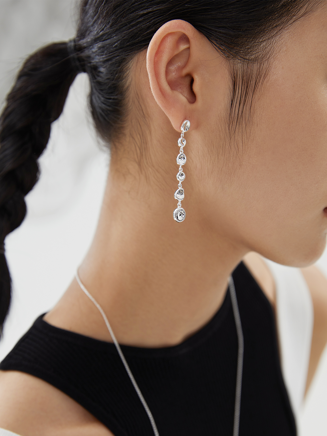 Lava Series Natural Silver Jewelry｜Molten Elegance in Earrings, Bracelet & Necklace