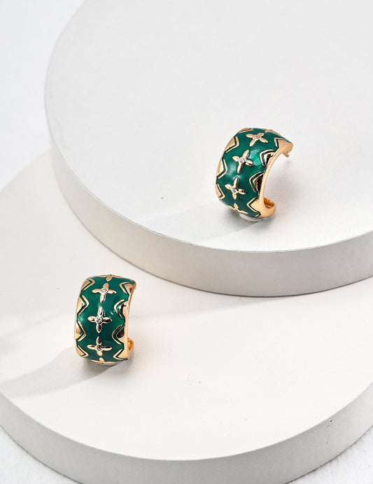 Palace Style Retro Earrings｜Retro Gold Vintage Elegance