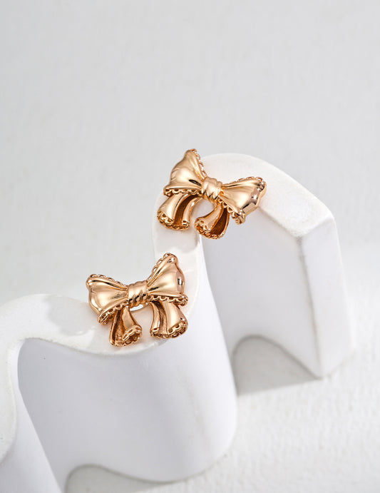 Retro Butterfly Earrings｜Vintage Elegance in Retro Gold & White Gold