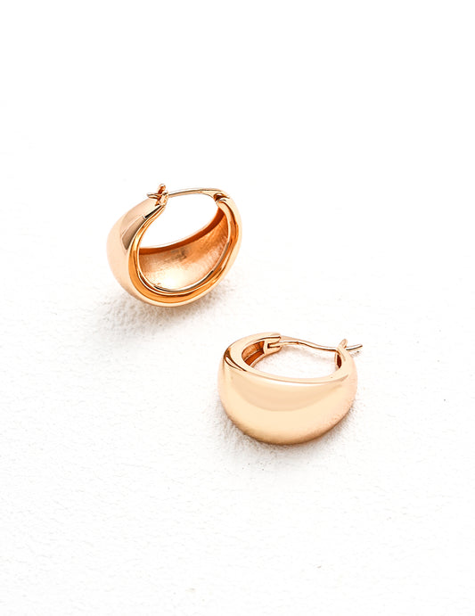 Everyday Silver Stud Earrings｜Minimalist Retro Gold & White Gold