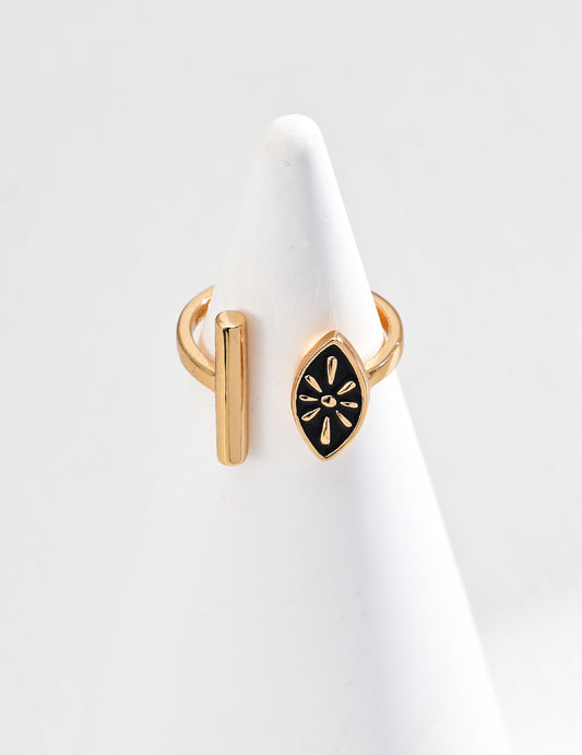 Designer Drip Enamel Ring｜Retro Gold Artistic Statement