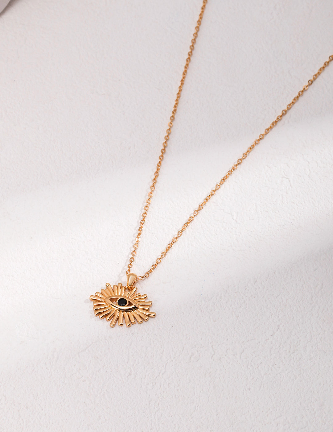 Pure Silver Zirconia Evil Eye Necklace｜Vintage Elegance with Protective Charm