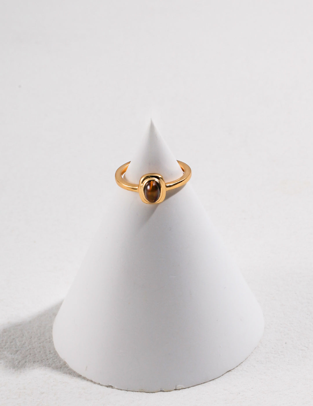 Pure Silver Tiger Eye Ring｜Retro Gold Vintage Strength