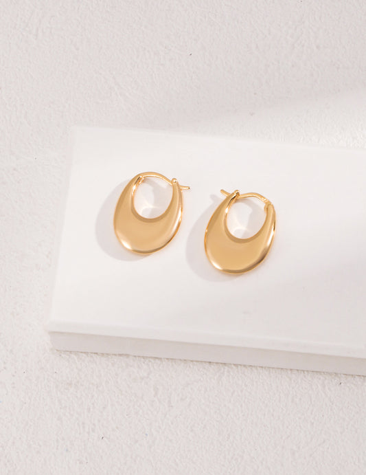 Lava Flow Earrings｜Retro Gold Organic Minimalist Design