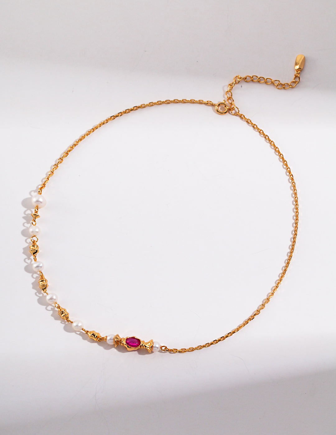 Natural Pearl & Zirconia Necklace｜Classic Elegance in Retro Gold & White Gold