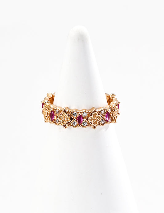 S925 Silver Vintage Zirconia Adjustable Ring｜Timeless Retro Sparkle